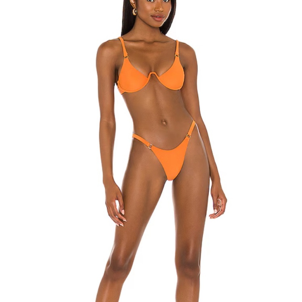 revolve camila coelho tango orange bikini top XS - Picture 4 of 8